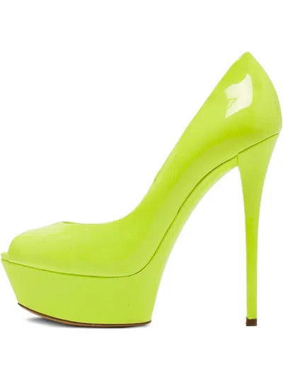 Pre-owned Casadei Vintage  140mm Daisy Platform Peep-toe Pumps