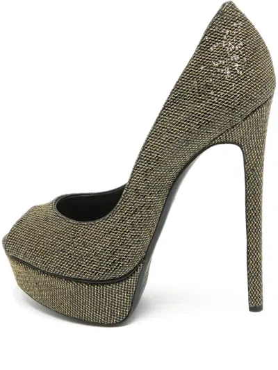 Pre-owned Casadei Vintage  150mm Metallic-embellished Pumps