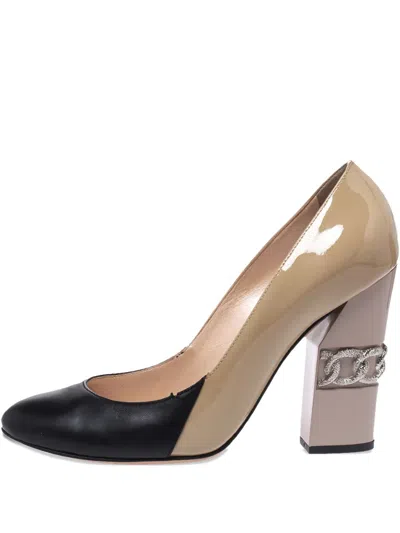 Pre-owned Casadei Vintage  95mm Colour-block Pumps