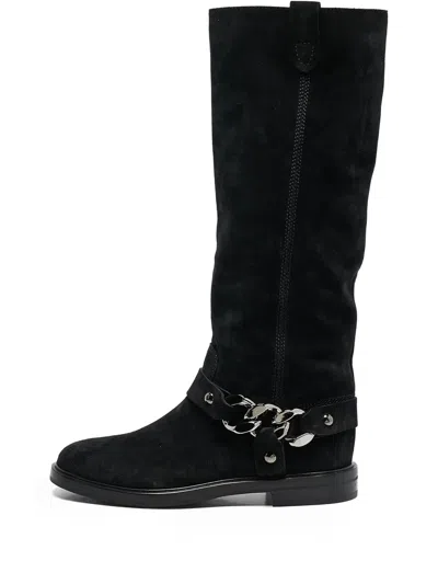 Pre-owned Casadei Vintage Suede Knee-high Boots