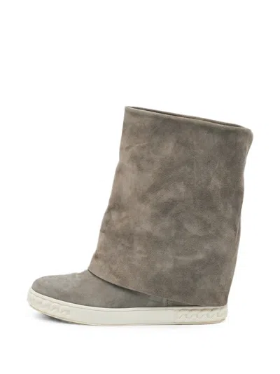 Pre-owned Casadei Vintage Wedge Sneakers In Gray