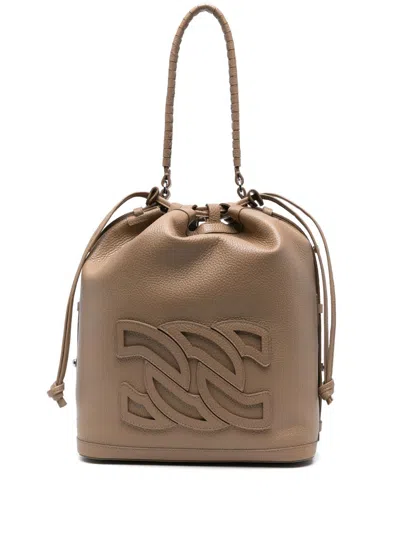Casadei Voyage Bucket Bag In Brown