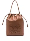 Casadei Voyage Leather Bucket Bag In Brown