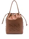 Casadei Voyage Leather Bucket Bag In Brown
