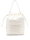 Casadei Women's Voyage Leather Bucket Bag In White