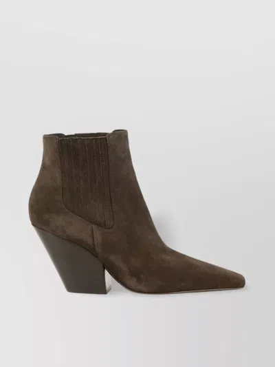 CASADEI "VULCANO" SUEDE ANKLE BOOTS WITH CONE HEEL