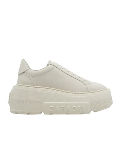 Casadei Wedge Low-top Sneakers In White