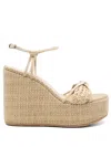 Casadei Wedge Sandals In Brown