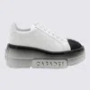 CASADEI CASADEI WHITE AND BLACK LEATHER SNEAKERS