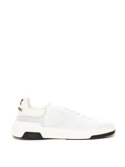 Casadei White Fabric Sneaker
