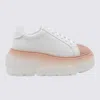 Casadei Low Top Sneakers With Contrast Platform Sole In White