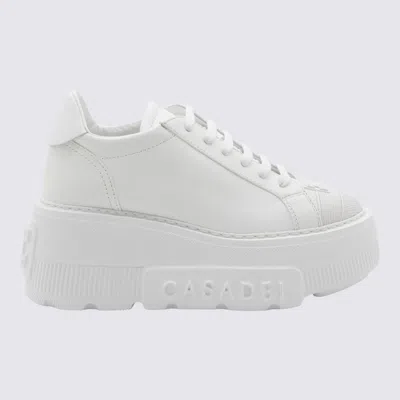 Casadei White Leather Nexus Sneakers