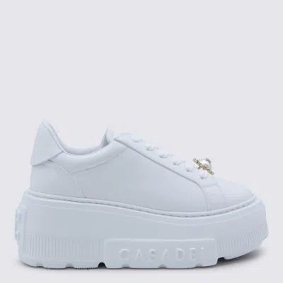 Casadei White Leather Nexus Sneakers