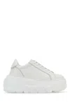 Casadei White Leather Sneakers In White