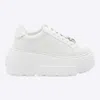 Casadei White Leather Sneakers In White