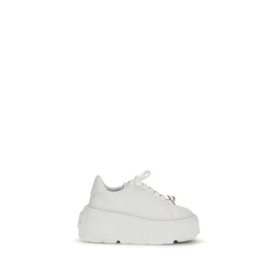 Casadei White Rubber Platform Sneakers