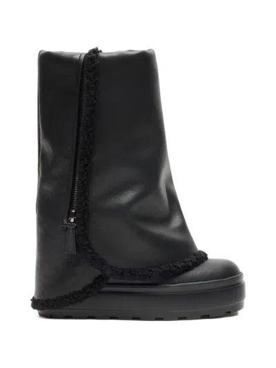 Casadei Winni Faux-fur Trim Boots In Multi