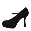 Casadei Black Heel Shoes In Nero Scuri