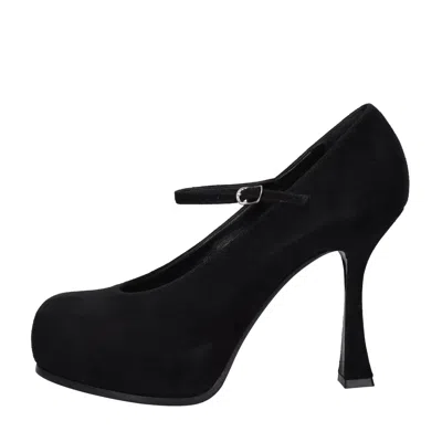 Casadei Black Heel Shoes In Nero Scuri