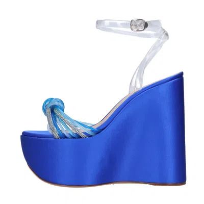 Casadei With Heel Blue In Blu Blu E Verdi