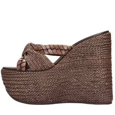 Casadei With Heel Brown In Marrone Scuri