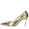 Casadei With Heel Golden In Gold
