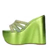 Casadei With Heel Green In Verde Blu E Verdi