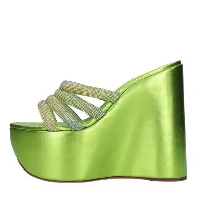 Casadei With Heel Green In Verde Blu E Verdi