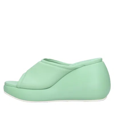 Casadei With Heel Green In Verde Blu E Verdi