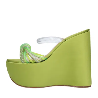 Casadei With Heel Green In Verde Blu E Verdi