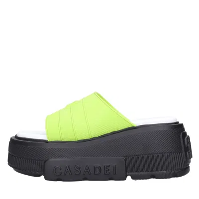 Casadei With Heel Green In Verde Blu E Verdi