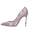 Casadei With Heel Lilac In Lilla Chiari E Naturali