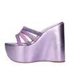 Casadei With Heel Lilac In Lilla Chiari E Naturali