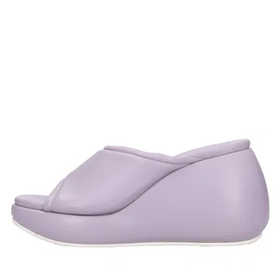 Casadei With Heel Lilac In Lilla Chiari E Naturali
