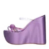 Casadei With Heel In Lilla Chiari E Naturali