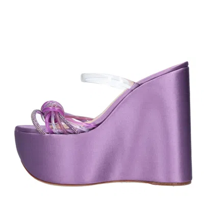 Casadei With Heel In Lilla Chiari E Naturali