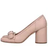 Casadei With Heel Pink In Rosa Chiari E Naturali