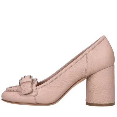 Casadei With Heel Pink In Rosa Chiari E Naturali