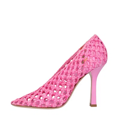 Casadei With Heel Pink In Rosa Chiari E Naturali