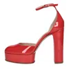 Casadei With Heel Red In Rosso Vivaci