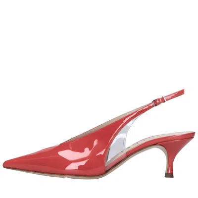 Casadei With Heel Red In Rosso Vivaci