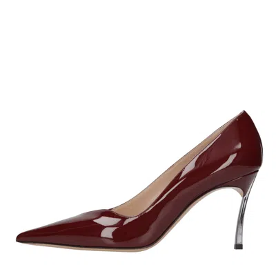 Casadei With Heel Red In Rosso Vivaci