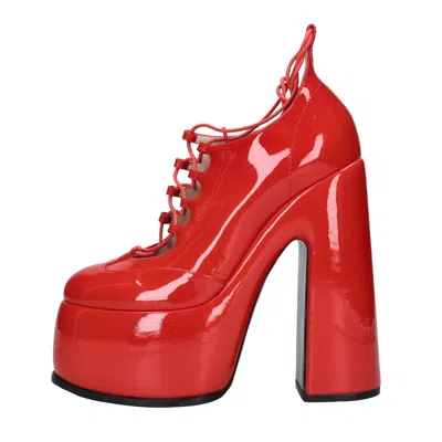 Casadei Red Heel Shoes In Rosso Vivaci