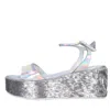 Casadei With Heel Silver In Argento Chiari E Naturali