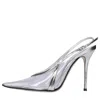 Casadei With Heel Silver In Argento Metallici E Grigi