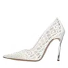 Casadei With Heel White In Bianco Chiari E Naturali
