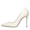 Casadei With Heel White In Bianco Chiari E Naturali