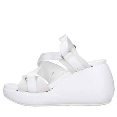 Casadei With Heel White In Bianco Chiari E Naturali