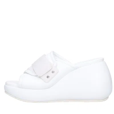 Casadei With Heel White In Bianco Chiari E Naturali