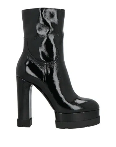 Casadei Woman Ankle Boots Black Size 10 Leather